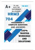 HRM3704 Assignment 3 (COMPLETE ANSWERS) Semester 2 2024 (366456) - DUE 16 September 2024