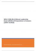 WGU C206 (ELI) Ethical Leadership Exam (2024) || All Questions & Answers (100% Verified)