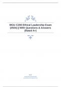 WGU C206 Ethical Leadership Exam (2024) || With Questions & Answers (Rated A+)