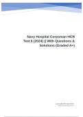 Navy Hospital Corpsman HCB Test 6 (2024) || With Questions & Solutions (Graded A+)