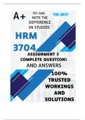 HRM3704 Assignment 3 (COMPLETE ANSWERS) Semester 2 2024 (366456) - DUE 16 September 2024