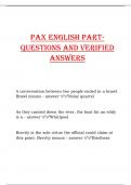 Pax English part-questions and verified answers 