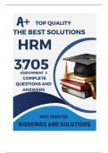 HRM3705 Assignment 3 (COMPLETE ANSWERS) Semester 2 2024 - DUE 17 September 2024