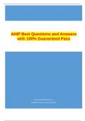 AHIP 2024 Best Questions and Answers with 100% Guaranteed Pass