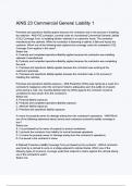 AINS 23 Commercial General Liability 1 Questions & 100% Verified Correct Answers with complete solutions (Latest update 2024 2025