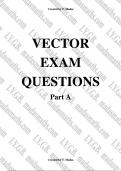 vectors questions and answers Questions (All correct answers, Already graded A+)  Exam 2024/2025 Chamberlain College of Nursing NR 507 