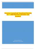 Success in practical/ Vocational Nursing Ch: 7 2024 Revision Question and Answers