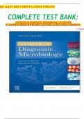 COMPLETE TEST BANK: TEXTBOOK OF DIAGNOSTIC MICROBIOLOGY 7TH EDITION BY CONNIE R. MAHON M.S.MT(ASCP) (AUTHOR) LATEST UPDATE GRADED A+