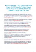 TNCC test prepA, TNCC Notes for Written Exam, TNCC Notes for Written Exam, TNCC Prep, TNCC EXAM ;Questions (All correct answers, Already graded A+)  Exam 2024/2025 