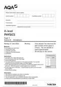 AQA Physic 7408 3BA question paper Physics A 17June 2024