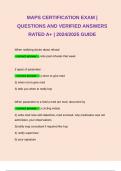 MAP CERTIFICATION EXAM | QUESTIONS AND VERIFIED ANSWERS RATED A+ | 2024/2025 GUIDE