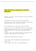 MHA 707 Exam C questions & answers 2023 2024.