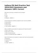 Indiana PSI Nail Practice Test 2024/2025 Questions and Answers 100% Correct