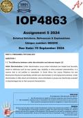 IOP4863 Assignment 5 (COMPLETE ANSWERS) 2024 (688200) - DUE 19 September 2024