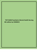 TEST BANK Psychiatric-Mental Health Nursing 8th edition by VIDEBECK