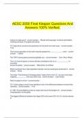  AESC 2050 Final Kiepper Questions And Answers 100% Verified.