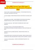 Ohio BMV Permit Test 2024 (part 1) Study Questions and Answers Graded A 2024