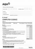 AQA A LEVEL COMPUTER SCIENCE PAPER 2 QUESTION PAPER 2024 (7517/2)