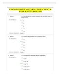 CHEM 120 WEEK 4 MIDTERM EXAM  / CHEM120 WEEK 4 MIDTERM EXAM (LATEST)-CHAMBERLAIN COLLEGE OF NURSING