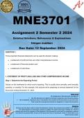 MNE3701 Assignment 2 (COMPLETE ANSWERS) Semester 2 2024 - DUE 12 September 2024 ;