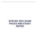 ECS1601 2021 EXAM PACKS AND STUDY NOTES