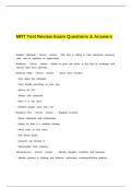 MRT Test Review Exam Questions & Answers.