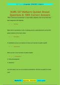 NURS 327 Midterm Quizlet Drexel Questions & 100% Correct Answers