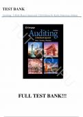 Test Bank - for Auditing: A Risk-Based Approach 12th Edition by Karla Johnstone-Zehms, Audrey Gramling, Larry Rittenberg, All Chapters | Complete Guide A+