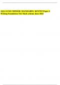 AQA GCSE CHINESE (MANDARIN) 8673/WF Paper 4  Writing Foundation Tier Mark scheme June 2024