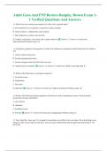 Adult Gero And FNP Review-Dunphy, Brown Exam 1-1 Verified Questions And Answers