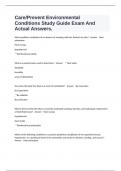 Care/Prevent Environmental Conditions Study Guide Exam And Actual Answers.