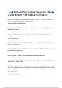  Heat Illness Prevention Program  Study Guide Exam And Actual Answers.