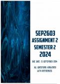 SEP2603 Assignment 2 Semester 2 2024 | Due 13 September 2024