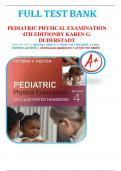 Test Bank for Pediatric Physical Examination: An Illustrated Handbook 4th Edition by Karen G. Duderstadt & Victoria F. Keeton|9780323831550| All Chapters 1-19|LATEST