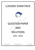 LLW2601 EXAM PACK (QUESTION PAPER AND SOLUTIONS)