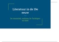 Een samenvatting van de Nederlandse literatuur in de 19e eeuw (5 vwo) literatuur toets