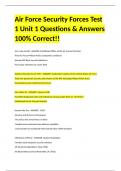 Air Force Security Forces Test 1 Unit 1 Questions & Answers 100% Correct!!