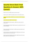 Security forces block II test Questions & Answers 100% Correct!!