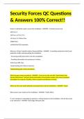 Security Forces QC Questions & Answers 100% Correct!!