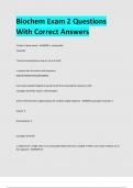 Biochem Exam 2 Questions With Correct Answers