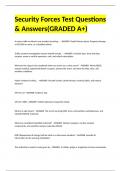 Security Forces Test Questions & Answers(GRADED A+)