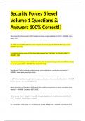 Security Forces 5 level Volume 1 Questions & Answers 100% Correct!!