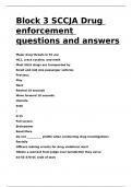 Block 3 SCCJA Drug enforcement questions and answers