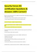 Security Forces IEC certification Questions & Answers 100% Correct!!