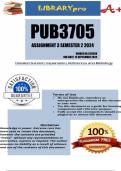 PUB3705 Assignment 3 (FULL SOLUTIONS) Semester 2 2024 (526898) - DUE 13 September 2024