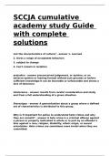 SCCJA cumulative academy study Guide with complete solutions 2024