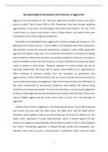 Aggression: Bio-physiological and psycho-social theories (A psychology essay)