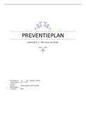 Producttoets 1.2 - Preventieplan - Mevrouw de Zwart