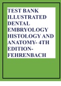 TEST BANK ILLUSTRATED DENTAL EMBRYOLOGY HISTOLOGY AND ANATOMY- 4TH EDITION- FEHRENBACH