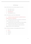 NR507 Week 8 Final Exam (Latest-2021, Version-4) / NR 507 Week 8 Final Exam / NR507 Final Exam / NR 507 Final Exam : Advanced Pathophysiology: Chamberlain College of Nursing |100% Correct Answers, Download to Score “A”|